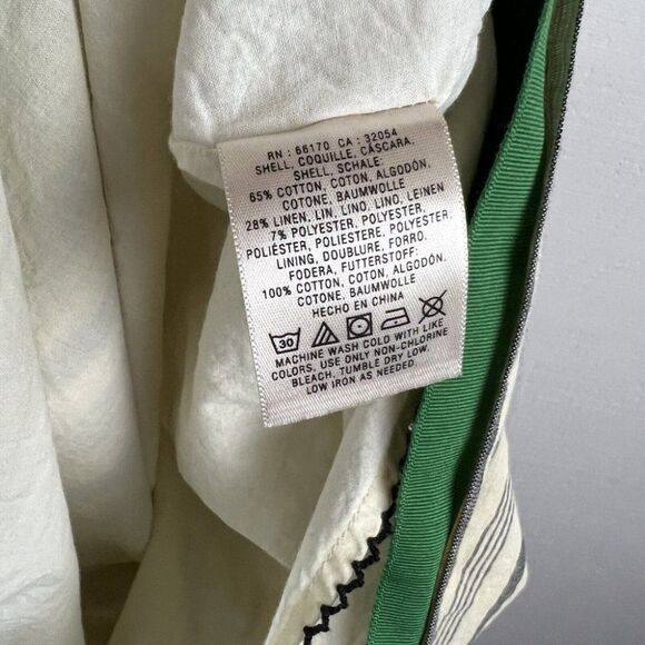 MAEVE Dress 2 Womens Gray Yellow Striped Pockets Spaghetti Strap Anthropologie - Picture 9 of 10